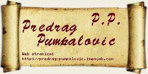 Predrag Pumpalović vizit kartica